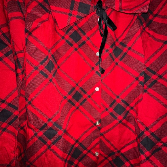 Old Navy Red Buffalo Check Crepe Button-Down Top – Women’s 3X - NWT - Picture 3 of 6